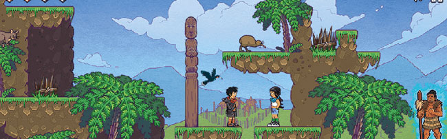 A screen from a game developed by students