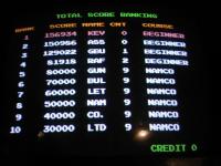 High scores arcade machine