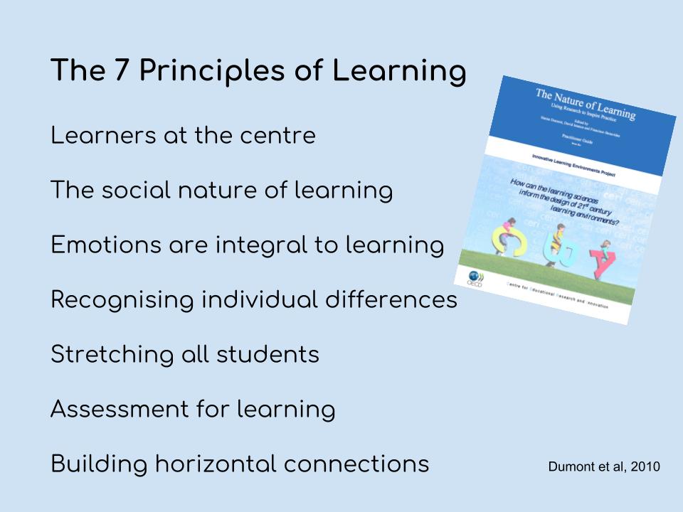 The seven principles of learning