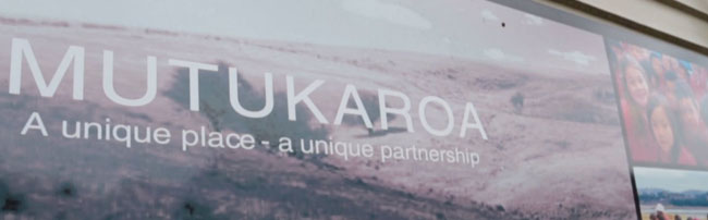 A sign advertising the Mutukaroa project