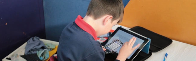 a child using a tablet, universal design for learning