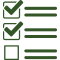 icon representing ticks on a checklist