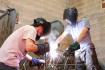 Students welding