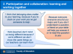 Participation and collaboration: learning and working together