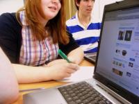 Students using Facebook