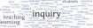 a word cloud based around teaching as inquiry